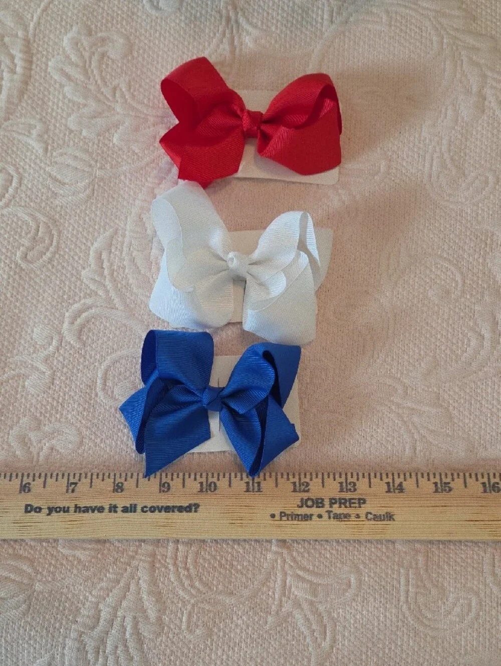 Red, White & Blue Grosgrain Bow Set for Kids by